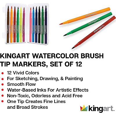 Watercolor Brush Markers (assorted colors)