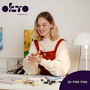 OKTO Sensory Art 3D Painting "Koi Carps" – 11.8" x 15.7" Canvas Kit