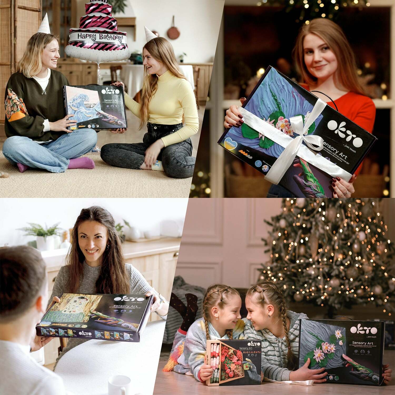 OKTO Sensory Art 3D Painting "Koi Carps" – 11.8" x 15.7" Canvas Kit