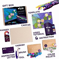 OKTO Sensory Art 3D Painting "Water Lilies" 11.8" x 15.7" Canvas Kit