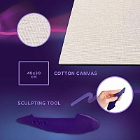 OKTO Sensory Art 3D Painting "Water Lilies" 11.8" x 15.7" Canvas Kit