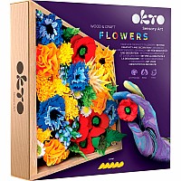 OKTO Sensory Art 3D Woodcraft "Freedom" – Flowers Craft Kit