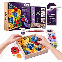 OKTO Sensory Art 3D Woodcraft "Freedom" – Flowers Craft Kit