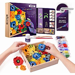OKTO Sensory Art 3D Woodcraft "Freedom" – Flowers Craft Kit