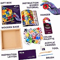 OKTO Sensory Art 3D Woodcraft "Freedom" – Flowers Craft Kit