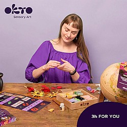 OKTO Sensory Art 3D Woodcraft "Freedom" – Flowers Craft Kit