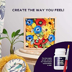 OKTO Sensory Art 3D Woodcraft "Freedom" – Flowers Craft Kit
