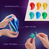 OKTO Air-Dry Clay 3D Painting Kit - Mood Ocean Calm (8.3 x 8.3 in)