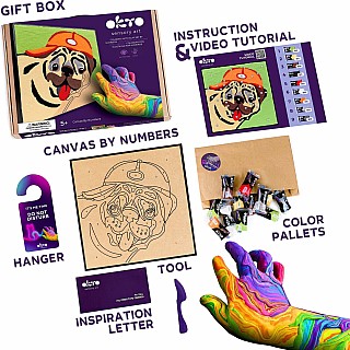 OKTO Clay by Numbers - Pug Dog - (16.54 x 12.01 in) - Ages 5+