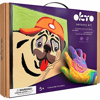 OKTO Clay by Numbers - Pug Dog - (16.54 x 12.01 in) - Ages 5+