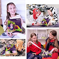 OKTO Little Worlds - Bat - Foam Air‑Dry Clay Wooden Art Kit (-8.3" Square) - Ages 8+