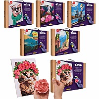 OKTO Air-Dry Clay 3D Painting Kit - Kit Hummingbirds (11.8 x 15.7 in)