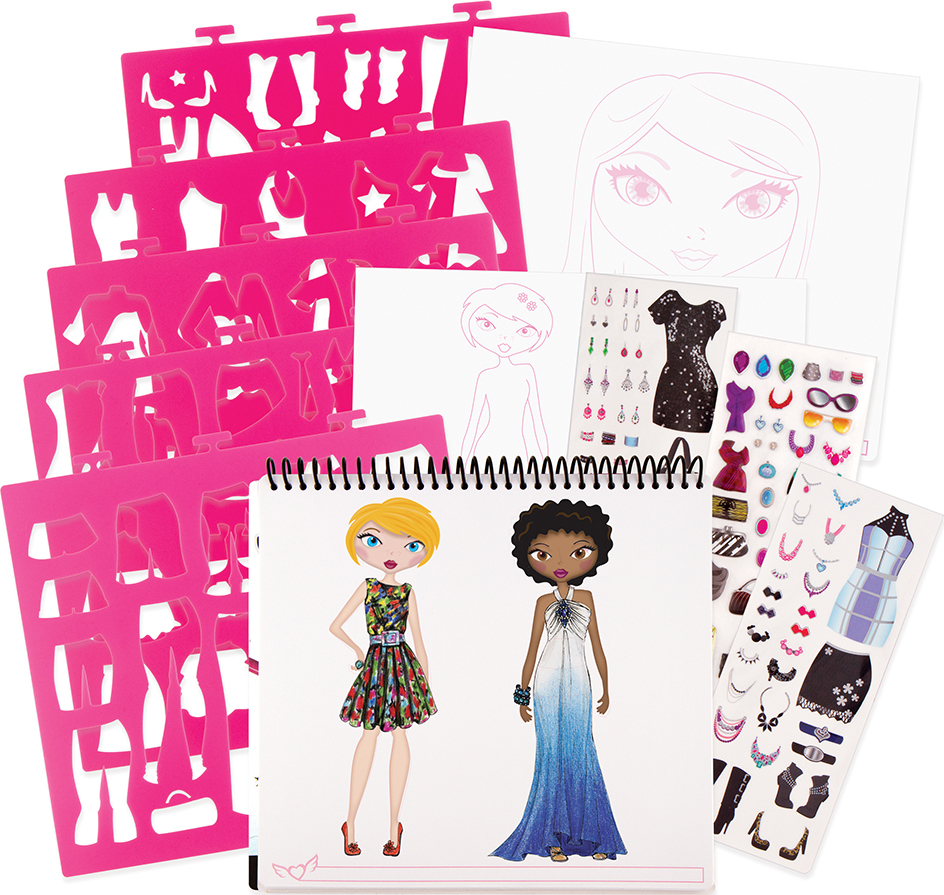 Fashion Angels Fashion Design Sketch Portfolio for Kids - Fashion Design Sketch  Book for Beginners, Fashion Sketch