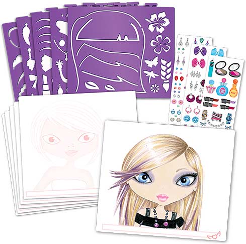 Lil Me Makeup Artist Sketch Set with 10 Design Sketch Sheets