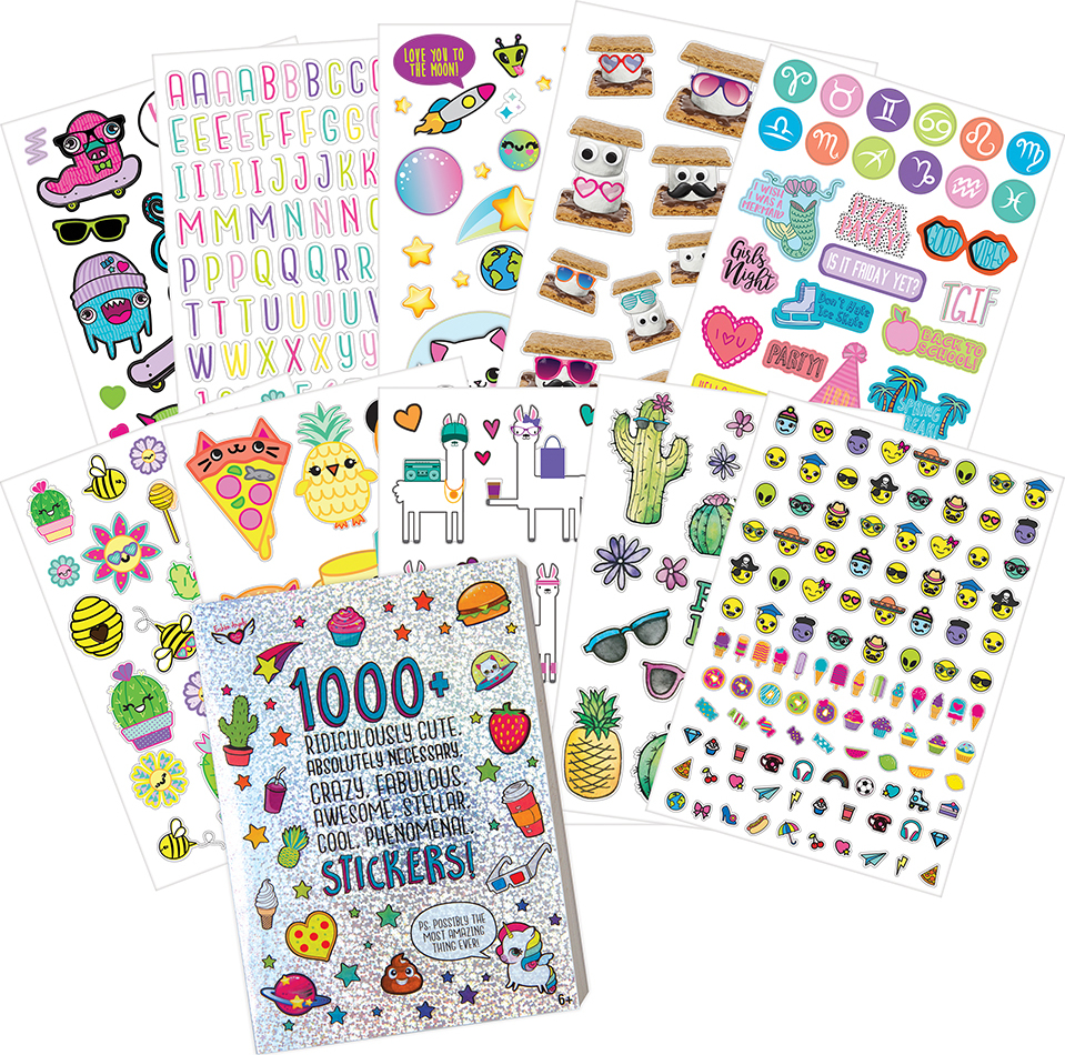 1000+ Ridiculously Cute Stickers Book: Series 1 - Toodleydoo Toys