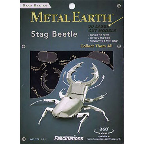 Fascinations Metal Earth 3D Laser Cut Steel Puzzle Model Kit Insect Stag Beetle 