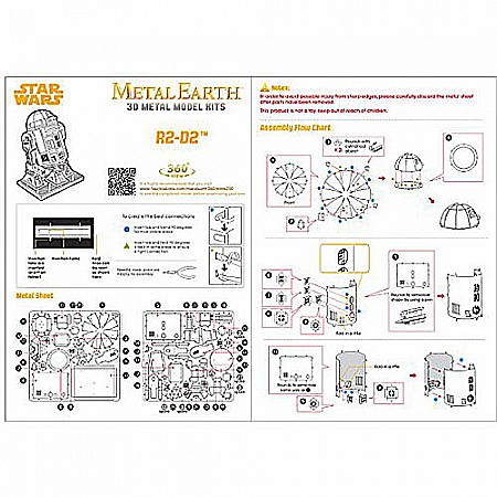 Fascinations Star Wars R2D2 Model Kit Metal Earth Fascinations