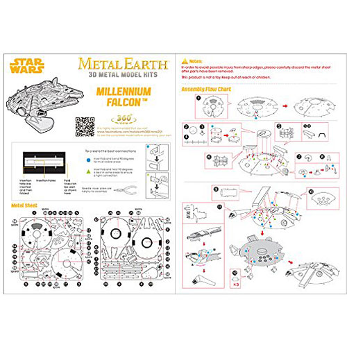 Fascinations Metal Earth Star Wars Millennium Falcon 3D Model Kit MMS251    BEST 