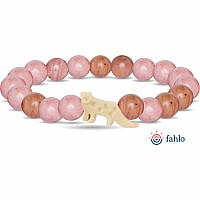 Fahlo Snow Leopard Tracking Bracelet - Wildflower Pink 