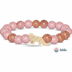 Fahlo Snow Leopard Tracking Bracelet - Wildflower Pink