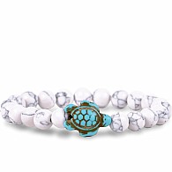 Fahlo Turtle Bracelet White Howlite