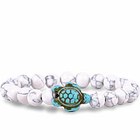 Fahlo Turtle Bracelet White Howlite