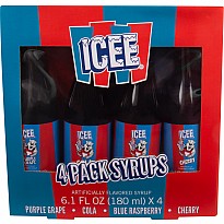 ICEE 4x6.1floz Syrup Cola/PurpleGrape/Blue Rasperry/Cherry