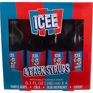 ICEE 4x6.1floz Syrup Cola/PurpleGrape/Blue Rasperry/Cherry