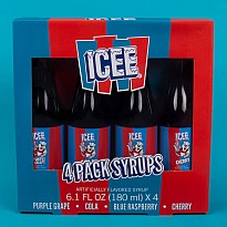 ICEE 4x6.1floz Syrup Cola/PurpleGrape/Blue Rasperry/Cherry