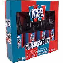 ICEE 4x6.1floz Syrup Cola/PurpleGrape/Blue Rasperry/Cherry