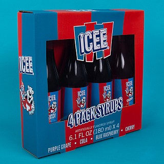 ICEE 4x6.1floz Syrup Cola/PurpleGrape/Blue Rasperry/Cherry