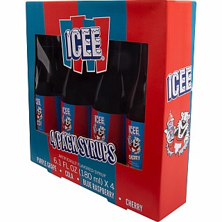 ICEE 4x6.1floz Syrup Cola/PurpleGrape/Blue Rasperry/Cherry