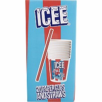 ICEE Paper Cups and Straws