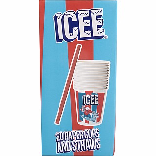 ICEE Paper Cups and Straws