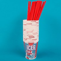 ICEE Paper Cups and Straws