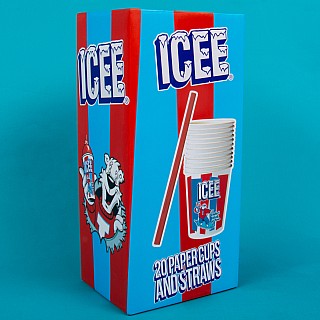 ICEE Paper Cups and Straws