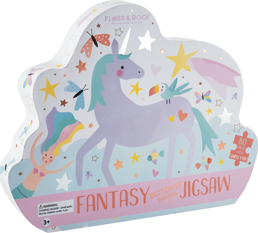 Fantasy 80pc " Butterfly" Shaped Jigsaw Puzzle with Shaped Box