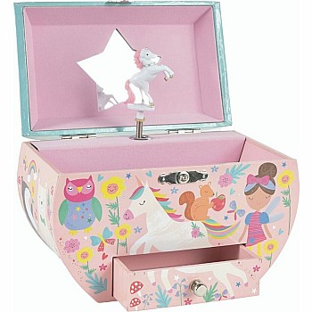 Rainbow Fairy Oval Jewelry Box