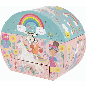 Rainbow Fairy Oval Jewelry Box