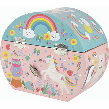 Rainbow Fairy Oval Jewelry Box