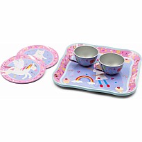 Rainbow Fairy 7pc Tin Tea Set