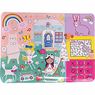 Rainbow Fairy Coloring Fun and Games Mat