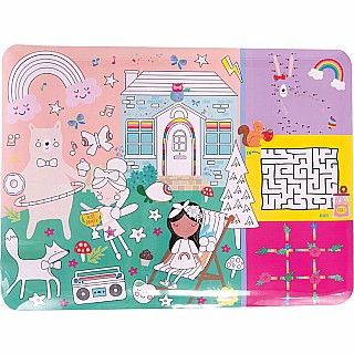 Rainbow Fairy Coloring Fun and Games Mat