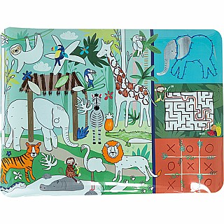 Jungle Coloring Fun and Games Mat