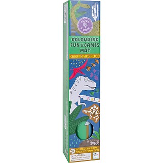 Dino Coloring Fun and Games Mat