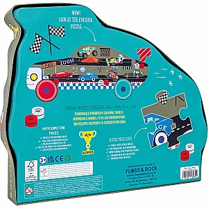 Cars 40pc "Racing Car" Shaped Jigsaw with Shaped Box