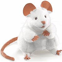 Mouse, White Hand Puppet