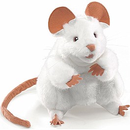 White Mouse Hand Puppet