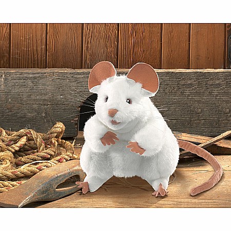 White Mouse Hand Puppet