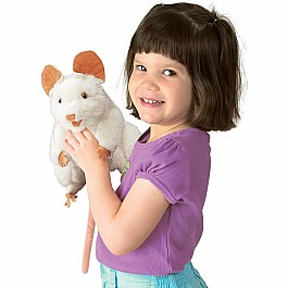 White Mouse Hand Puppet